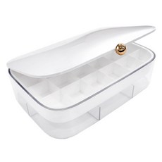 Pickypicks 雙層飾品收納盒, 白色的, 1個