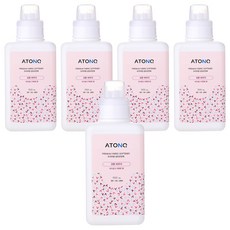 ATONO2 嬰幼兒用高級衣物柔軟精 棉花粉香, 1L, 5個