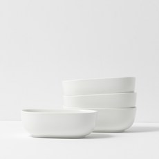 BOWLBOWL 韓國製 復古系列 橢圓迷你碗, 牛奶白, 4個