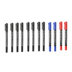 터치마크 다사바바 양면 유성마카펜 검정 8p + 빨강 2p + 파랑 2p 세트, 3색, 1세트