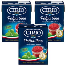 CIRIO 切丁番茄羅勒, 3個, 390g