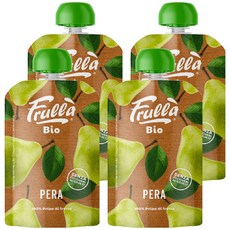 네추럴누바 유기농 생과일 누바 푸루라 짜먹는 퓨레, 배, 100g, 4개