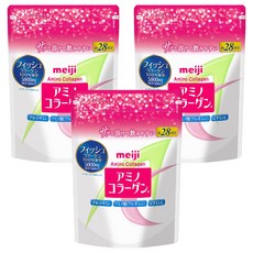 meiji 明治 台灣公司貨 Amino Collagen 氨基膠原蛋白 膠原蛋白粉 28日份, 196g, 3包