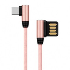 HONG JIN 宏晉 C03 L型充電線 Type-C, 1m, 粉色, 4條