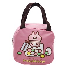 Kanahei's Small animals 卡娜赫拉的小動物 方型單層保溫便當袋, 粉色, 24 x 12 x 20cm, 1個