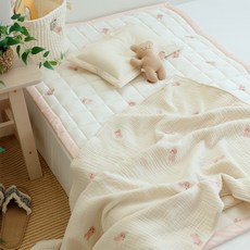 Shebebe chevitate 刺繡絲質網眼墊, 兔子款