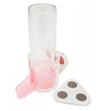 반려동물 다용도 자석 아크릴 거치대 + 흰치급수기 세트, 1세트, Pink