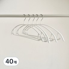 DEVOCO 防肩角無痕防滑衣架, 40個, 白色
