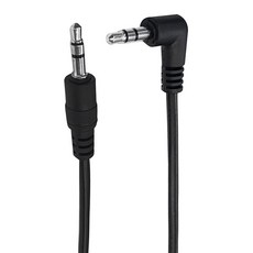 i-gota 愛購它 AUX 立體聲音源線 3.5mm公 - 3.5mm母 90度 L型公對公 高音質 無損傳輸, 3.5PP02-L, 1條, Black