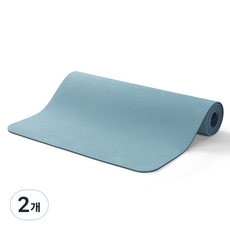 코멧 스포츠 TPE 투톤 요가매트 6 mm, 애슐리 블루+네이비, 2개