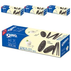 OREO 奧利奧 薄脆夾心餅乾 香草慕斯口味, 84g, 4盒