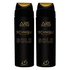 아리스 데오 바디 스프레이 테크닉 골드, 2개, 200ml
