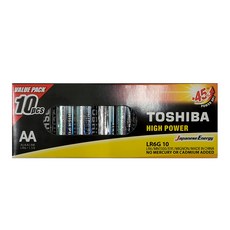TOSHIBA 東芝 高能量鹼性AA電池, 10入, 1個