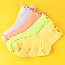 COCOB DOROTHY 兒童用 Callia 蕾絲網眼珍珠防滑襪 4件組