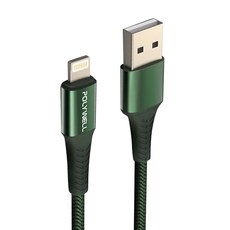 POLYWELL 寶利威爾 USB To Type-C 編織充電線 適用安卓手機 行動電源 PW15-W45-A349, 2m, 綠色, 1條