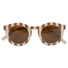 GRECH&CO. V3款墨鏡 再生塑料製成 抗UV400, 條紋白, 嬰兒款 0-2歲