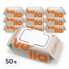 벨라 에센스 엠보싱 물티슈 캡형, 50개, 100매, 50g