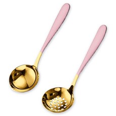 Better Buys SUS304 不鏽鋼湯勺 + 濾勺, 煙灰粉, 1套