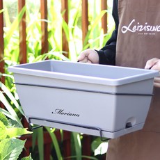 MORIANN 鐵架陽台花盆, 灰色