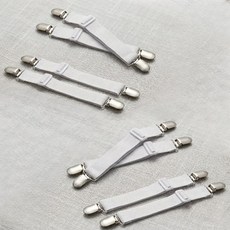 624C 침대시트 밀림방지 고정집게 일자형 8p, 화이트