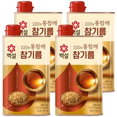 CJ BEKSUL 白雪 優質全芝麻油, 4個, 450ml