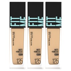 메이블린 핏 미 매트 포어리스 에스피어프22 30ml, 125 누드베이지, 3개