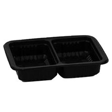 스완 일회용기 19143 검정색 3호 2칸 650ml, 1개입, 200개