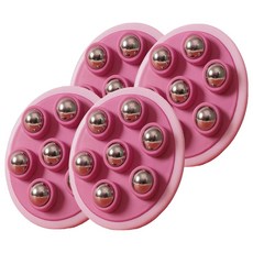 Herajin 全身滾輪按摩器, 4個, 粉紅色