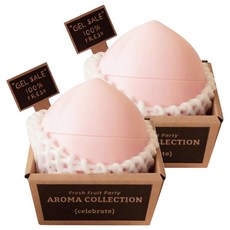 沐慕家居 水果造型室內香氛膏, 水蜜桃香味, 2個