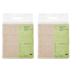 Saengong 生活工作所 竹纖維抽取式廚房紙巾, 100張, 6包