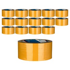 BUKWANG KOREA CHEMICALS 中型封箱膠帶 48mmx 100m, 黃色, 15個