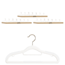 收納整理師 旋轉防滑衣架 象牙白 耐用 節省空間, 30個