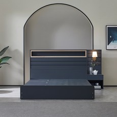 베디스 피렌체 호텔 수납형 침대 + 협탁패널 1p 방문설치, 진그레이