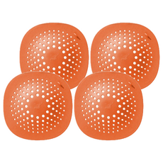 防堵塞過濾蓋 優質TPR 藍綠/橘色/白色/灰色, 15 x 15cm, 4個
