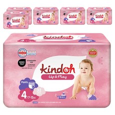 kindoh Up&Play優質防漏褲型尿布, 第4階段, 192張