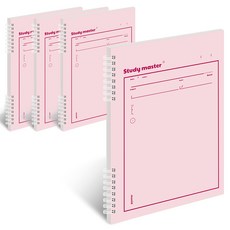 뮤니드 it spring 파스텔 라인노트, Mutepink, 4개