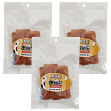 USHiNE FARM 御膳房 寵物機能健康零食 隨手包 柱型雞肉潔牙棒, 3包, 60g, 雞蛋香