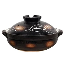 新麥 吹釉6號砂鍋-日本製 寬 22.5cm 含蓋高 12cm 滿水容量 750mL 陶瓷材質, 1個