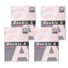 Double A 影印紙 淺粉紅 Pink 80g 50張, A4, 4包