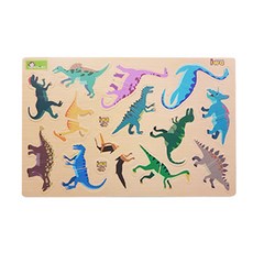 moms board 恐龍造型磁鐵拼圖, 1入, 27片