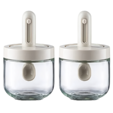 樂博一體式帶勺調味罐 250ml 廚房調味收納好幫手, 2個