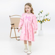 MARI N MORI 女童Mari Heart蝴蝶結連身洋裝