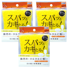 PAL COLLECTION 日本抗油污海綿,2個,3組,廚房清潔好幫手,輕鬆去除油污