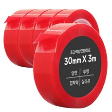 DADA 超強力雙面膠帶 30mm x 3m, 透明, 5個