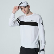 Cleveland GOLF 男士配色線提花標誌圓領長袖針織CGKMKT1013