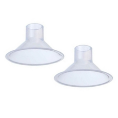 YOUHA 優合 吸乳器兩截式喇叭罩專用配件 前罩 8 x 8 x 6cm 24mm, 透明色, 1組