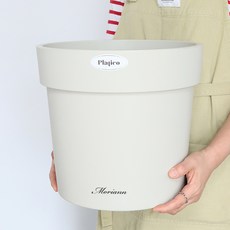 모리앤 플라티코 베이시스 플라스틱 화분, 웜베이지, 1개