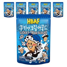 바프 쿠키앤크림 아몬드, 40g, 6개