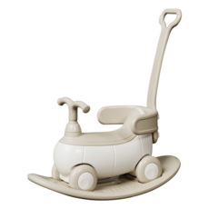 MH家居 4合1兒童搖搖馬推車, 1個, 奶油米
