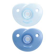 Philips 飛利浦 愛心型安撫奶嘴2入組, 0~6個月, 藍色款, 1組